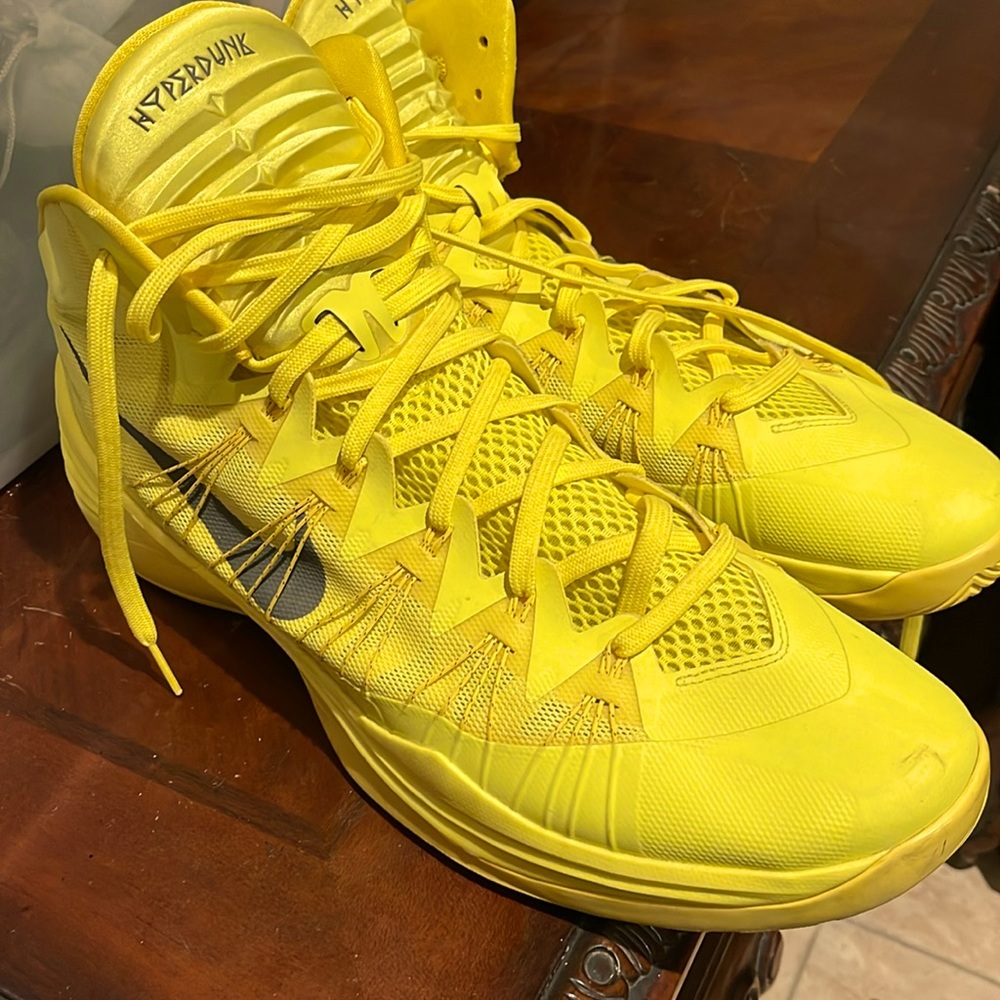 Men's NIKE HYPERDUNK Lunarlon Sonic Yellow - Size 18 Basketball Shoe Sne…